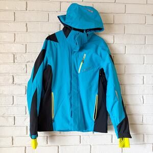 Spyder Chambers Insulated Ski Jacket Men's M Snowboarding Blue Black Winter Coat